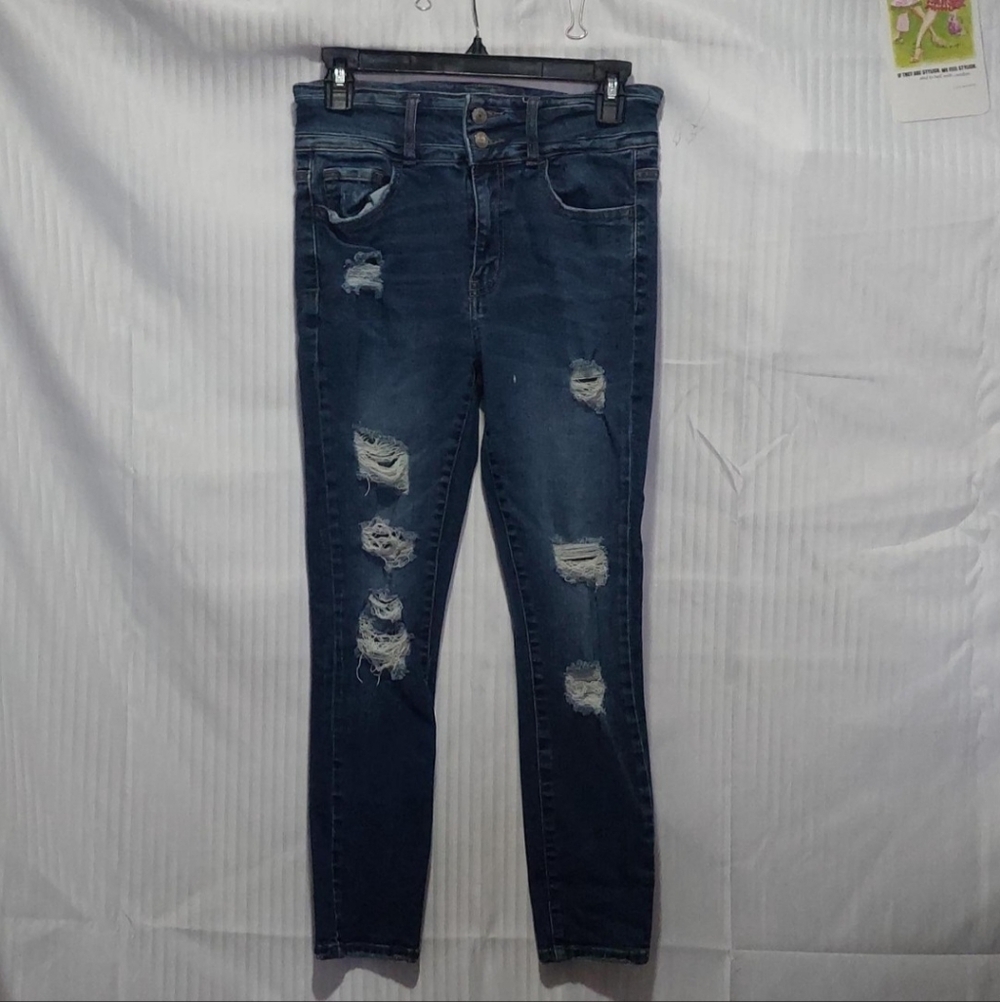 Bridge By GLY Buckle Size 28 Distressed Blue Jeans